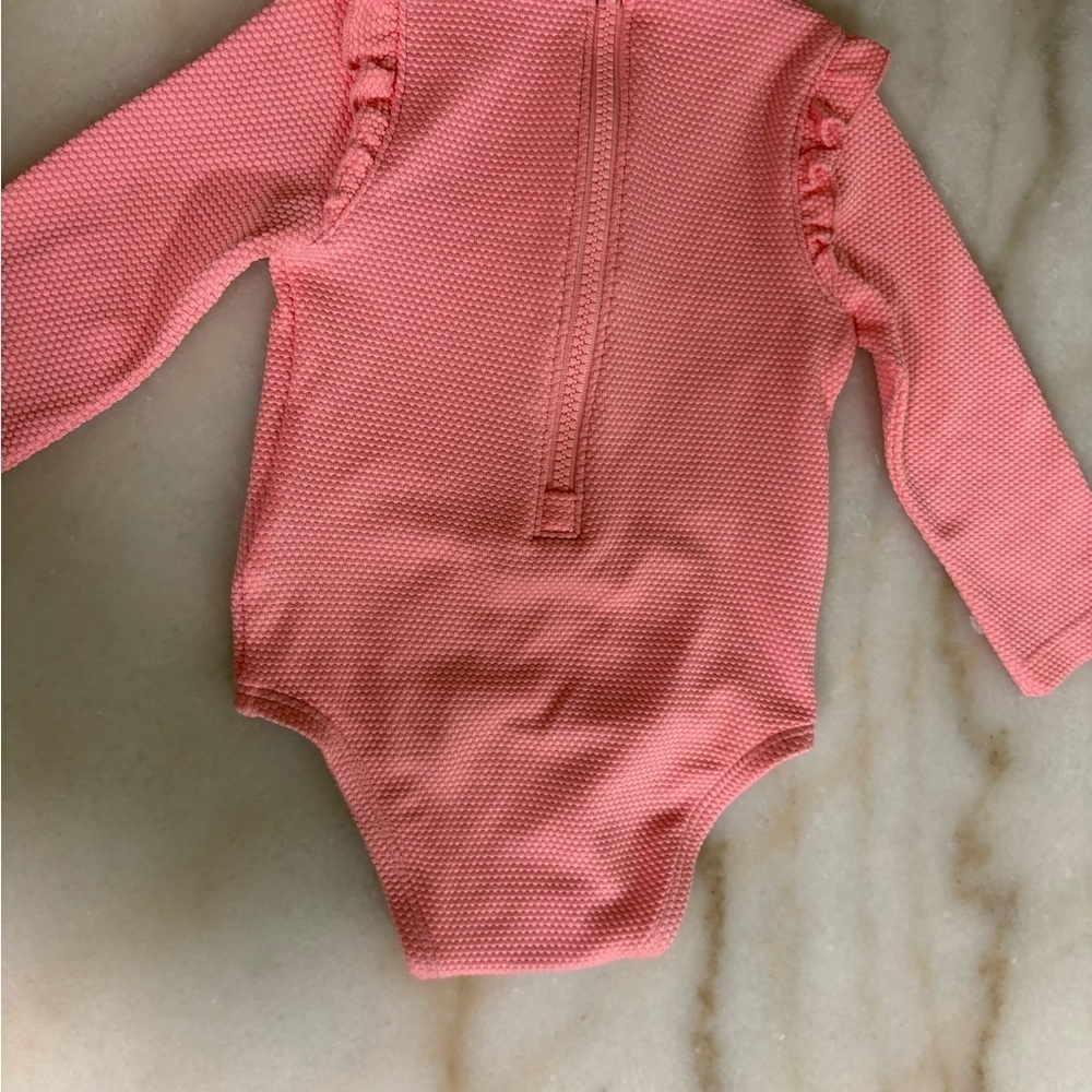 Old Navy Coral Long Sleeve Kids Swimsuit